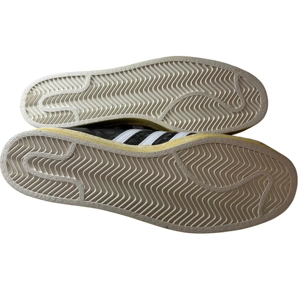 Adidas Superstar 80s Snake Skin Black White Gold Shell Toe Mens Size 11 New - Picture 8 of 11